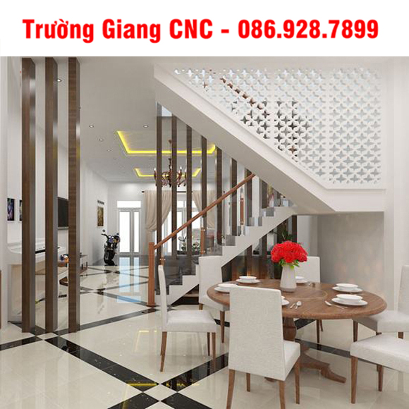 Vách Ngăn Cầu Thang CNC ( Mã 02) - Nội thất CNC Trường Giang